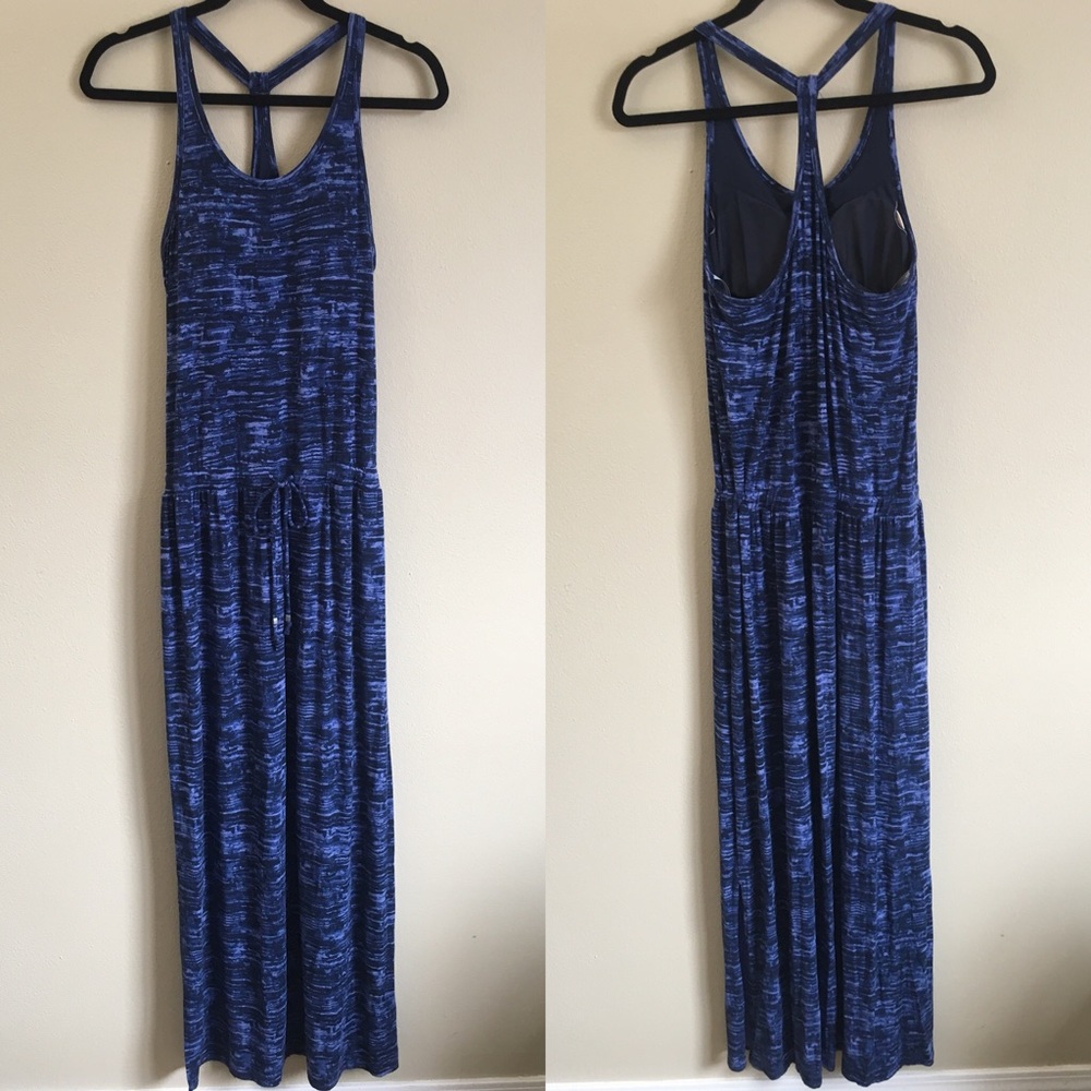 Athleta Cressida Blue Space Dye Maxi Dress XS